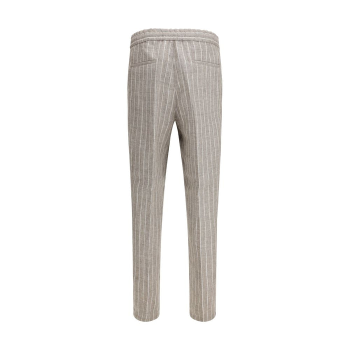 Brunello Cucinelli 100% Linen trousers in beige — view 2