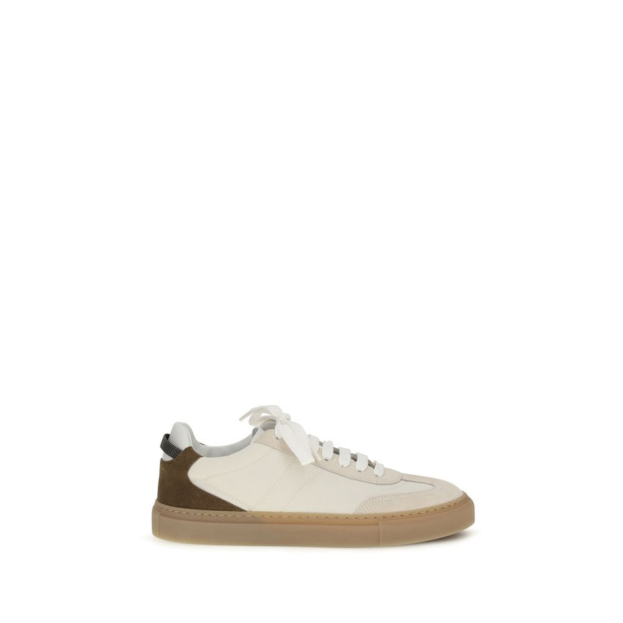 Brunello Cucinelli Upper 100% Calf Leather Bos Taurus sneaker in beige