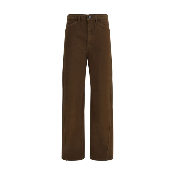 Lemaire 100% Cotton trousers in brown