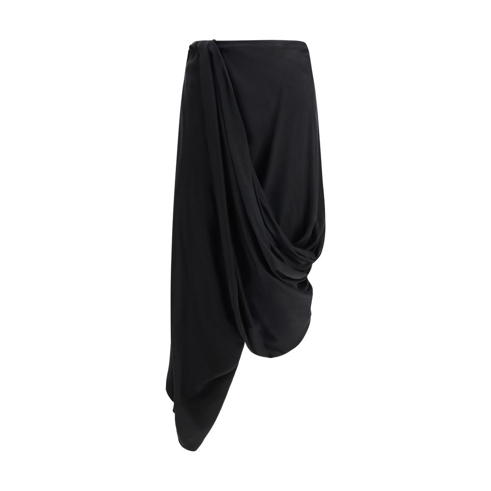 Maison Margiela 100% Cupro skirt in black