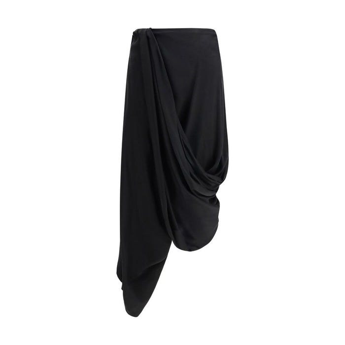 Maison Margiela 100% Cupro skirt in black