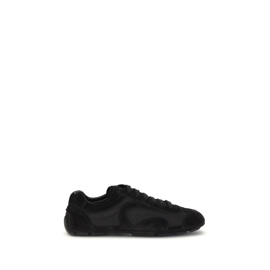 Prada UPPER 50% Calf Leather Bos Taurus 50% Recycled Polyamide SOLE 100% Rubber sneaker in black