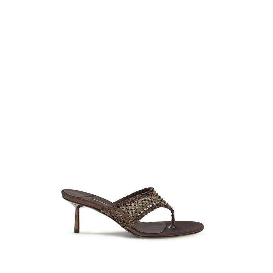 Le Silla 100% Goatskin sandal in brown