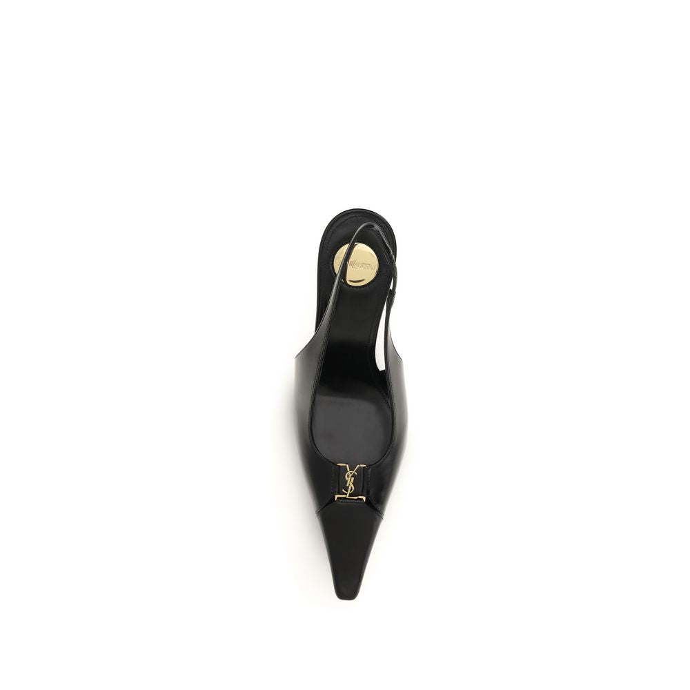 Saint Laurent UPPER 100% Calf Leather Bos Taurus SOLE 100% Calf Leather Bos Taurus heel in black — view 4