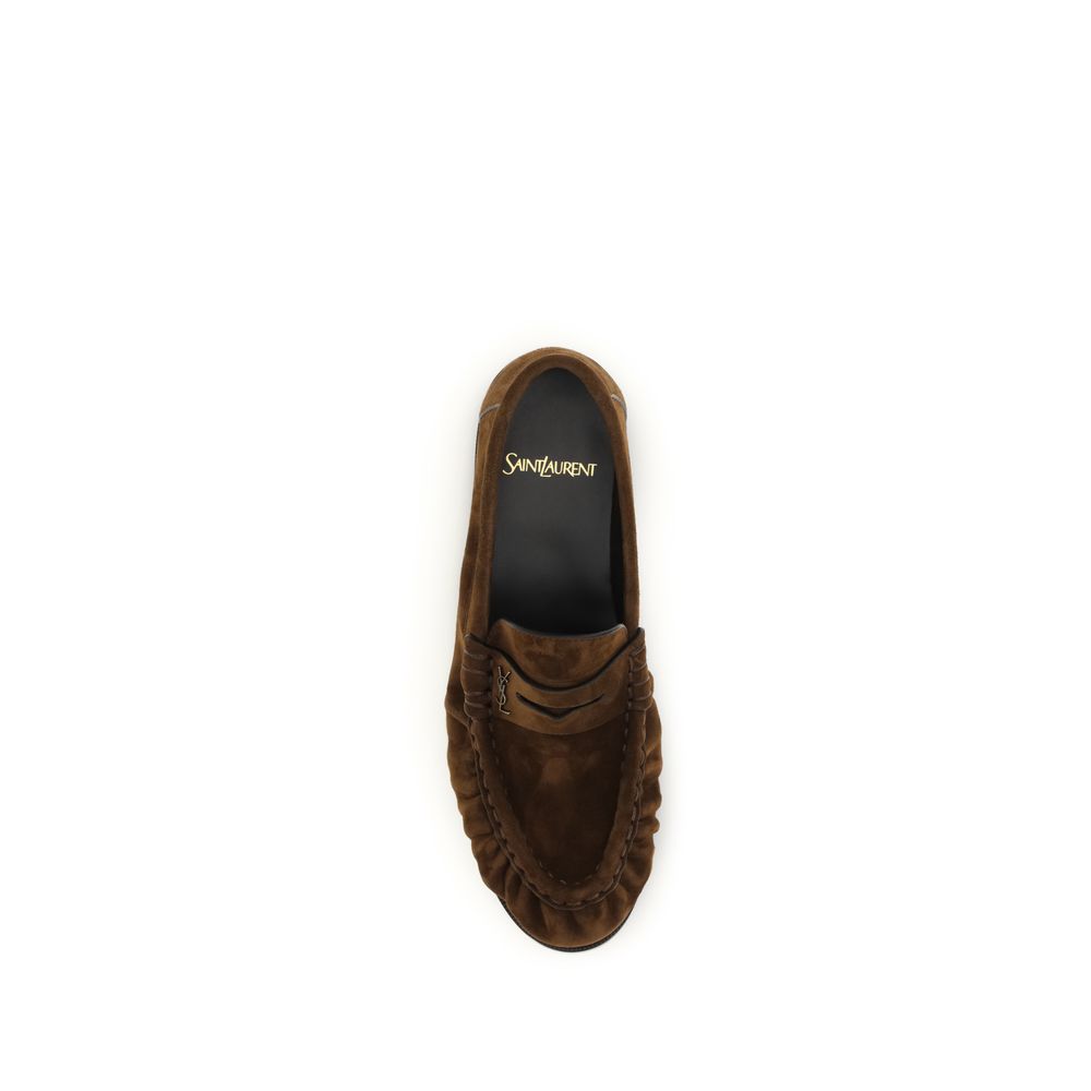 Saint Laurent 100% Calf Leather Bos Taurus loafer in brown — view 4