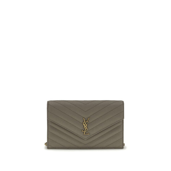 Saint Laurent 100% Calf Leather (Bos Taurus) wallet in gray