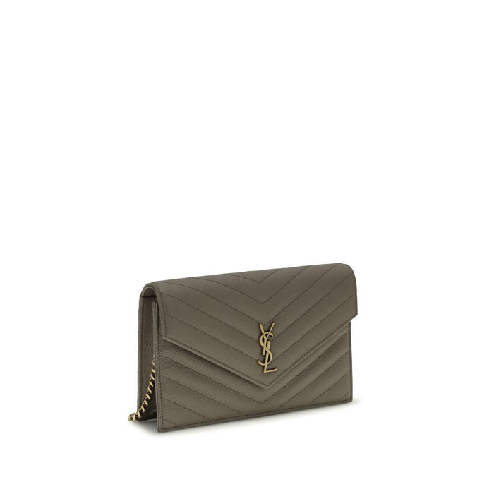 Saint Laurent 100% Calf Leather (Bos Taurus) wallet in gray — view 2