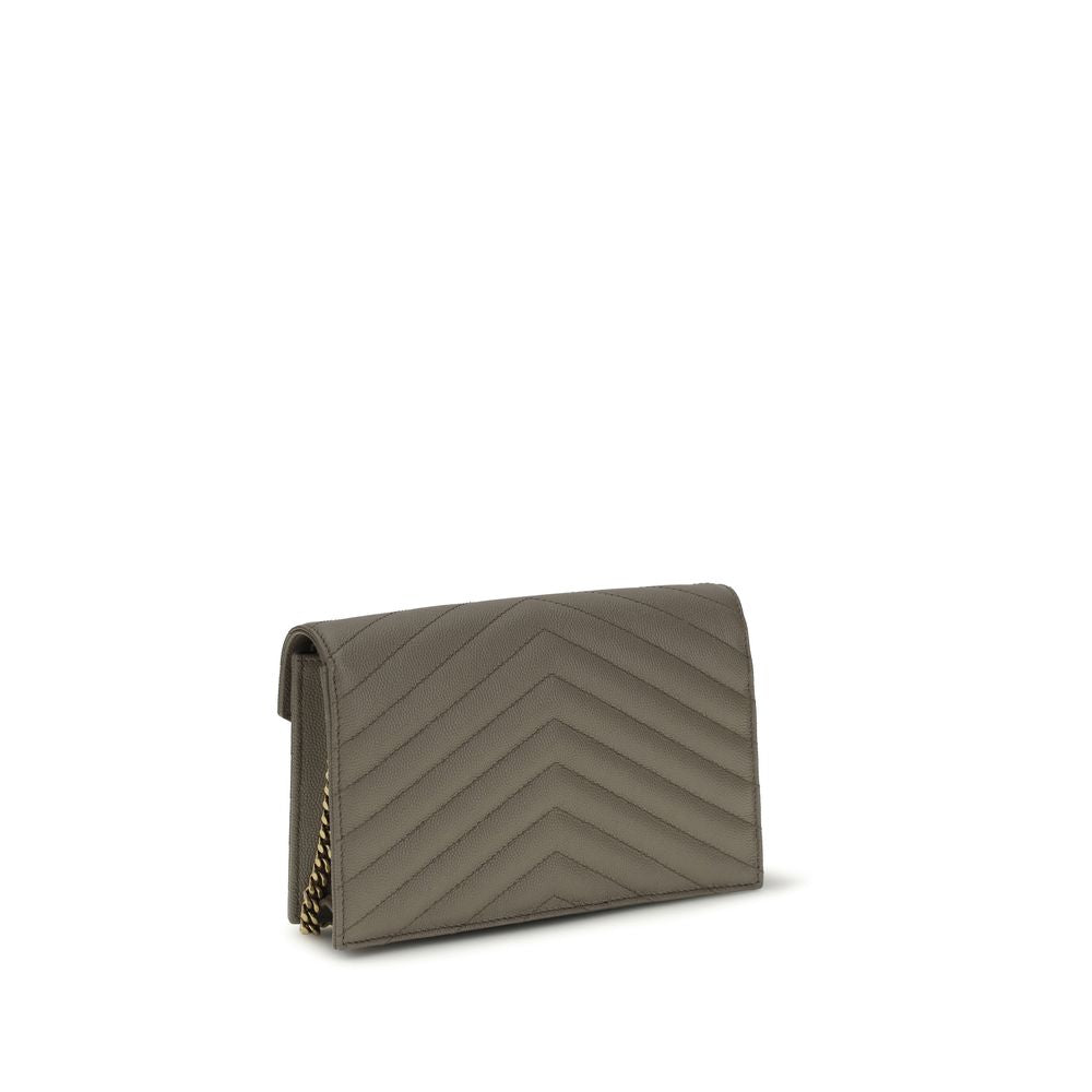 Saint Laurent 100% Calf Leather (Bos Taurus) wallet in gray — view 3