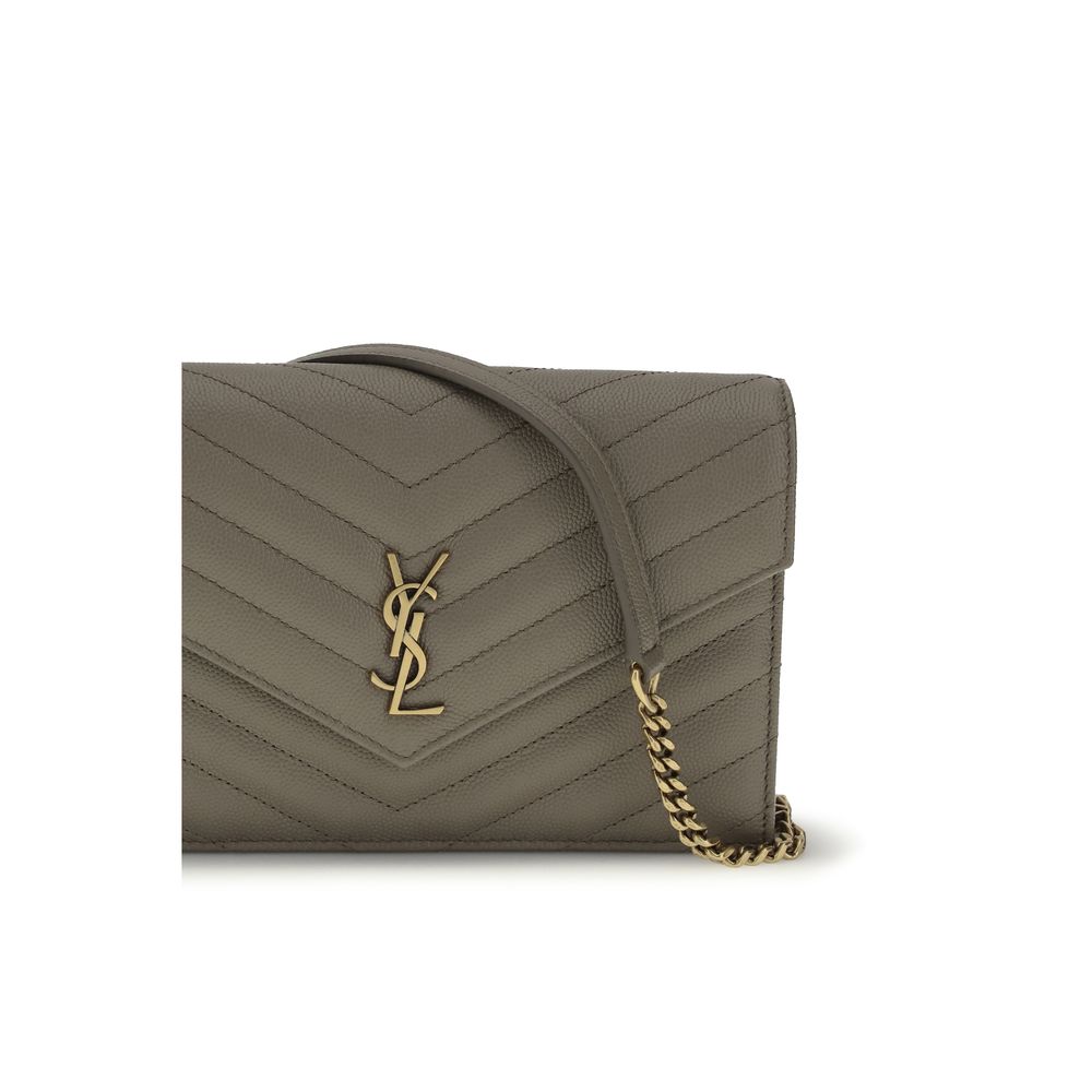 Saint Laurent 100% Calf Leather (Bos Taurus) wallet in gray — view 4