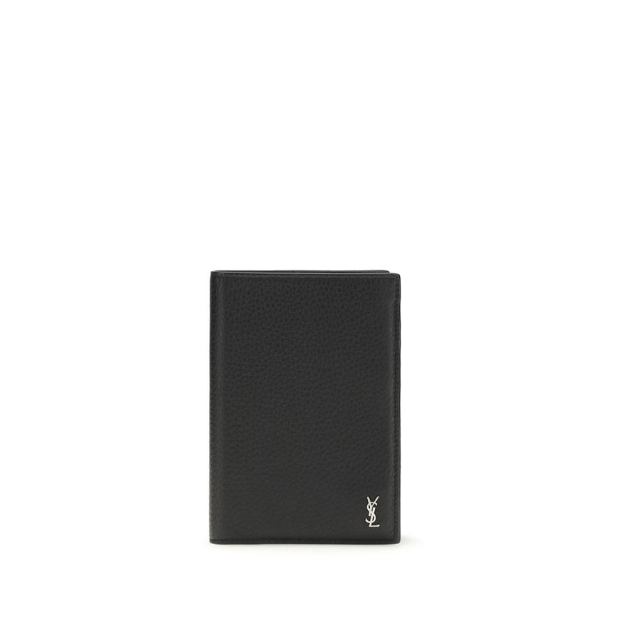 Saint Laurent 100% Calf Leather Bos Taurus wallet in black