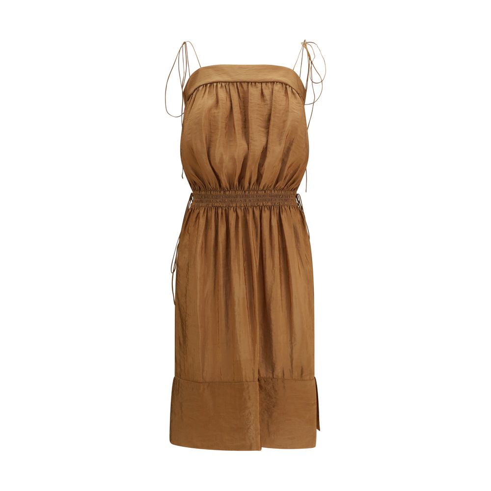 Saint Laurent 100% Polyester dress in beige
