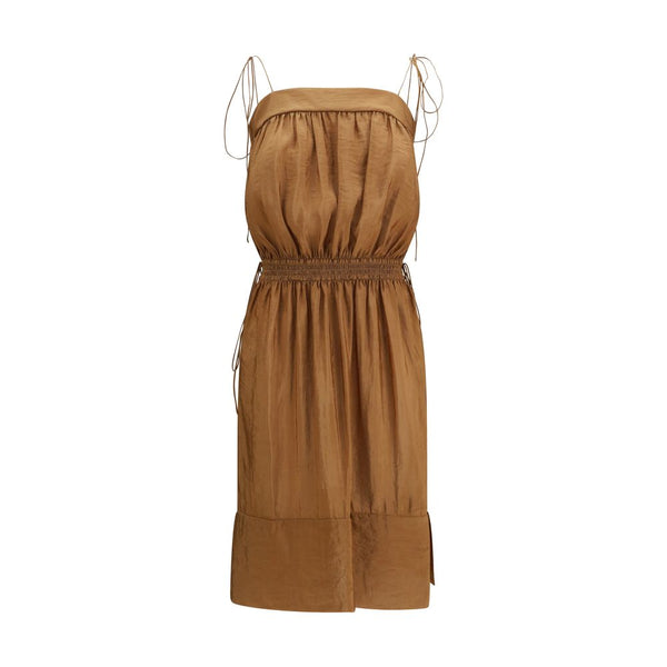 Saint Laurent 100% Polyester dress in beige