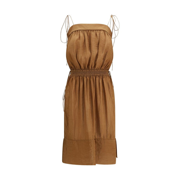 Saint Laurent 100% Polyester dress in beige