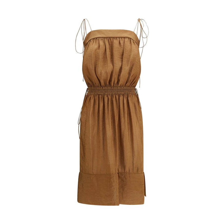 Saint Laurent 100% Polyester dress in beige