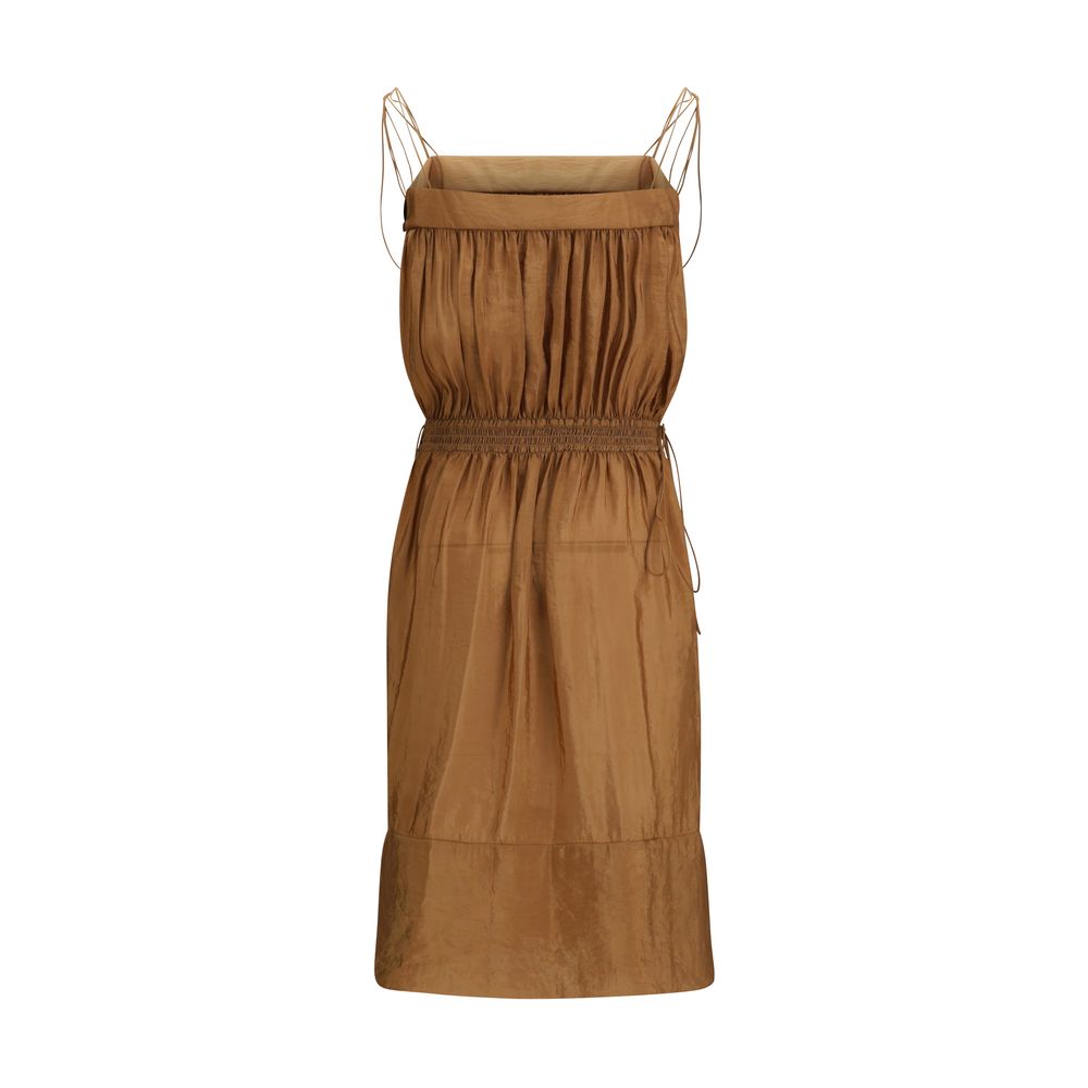 Saint Laurent 100% Polyester dress in beige — view 2