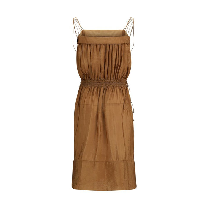 Saint Laurent 100% Polyester dress in beige — view 2
