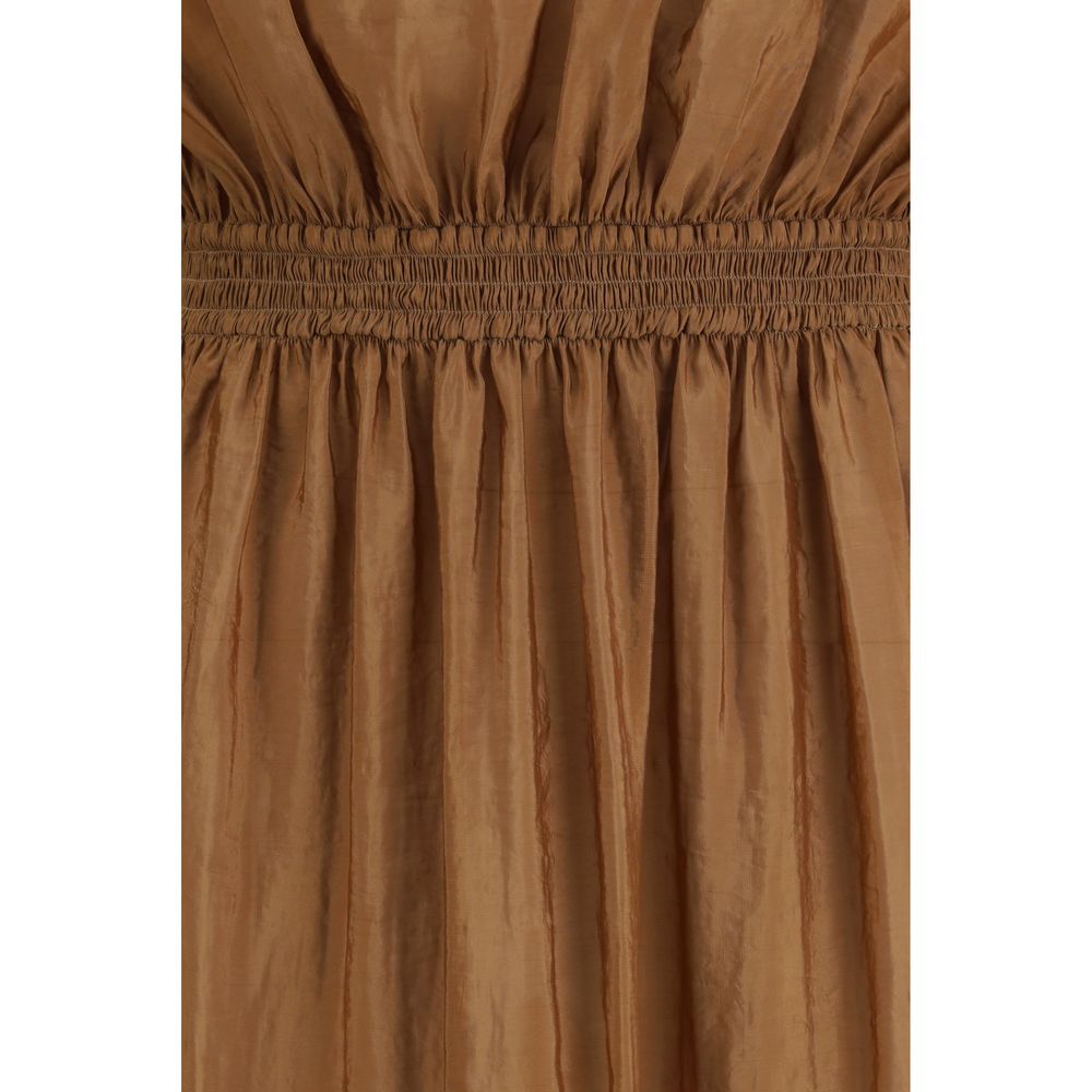 Saint Laurent 100% Polyester dress in beige — view 3