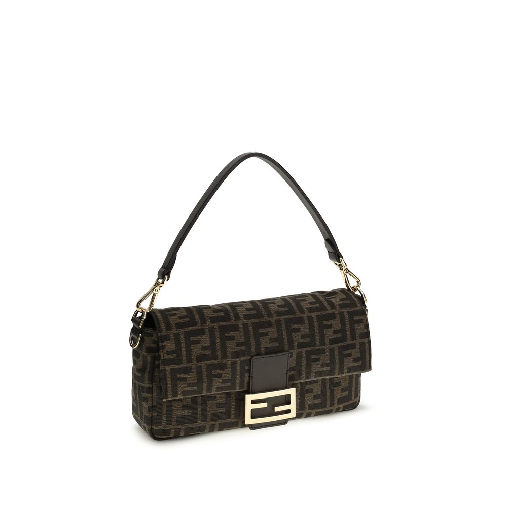 Brown Recycled Polyester Shoulder Bag