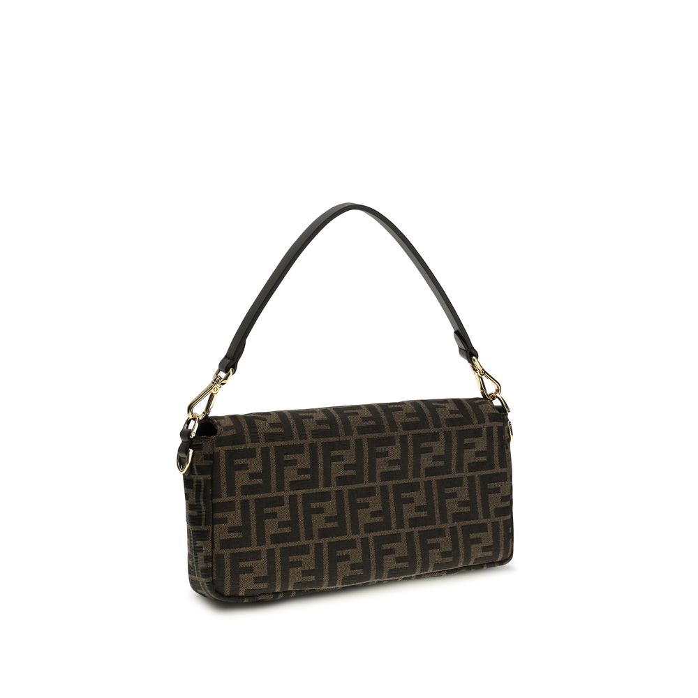 Brown Recycled Polyester Shoulder Bag