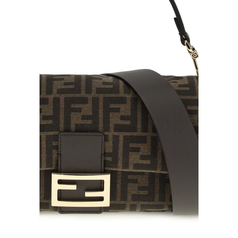 Brown Recycled Polyester Shoulder Bag