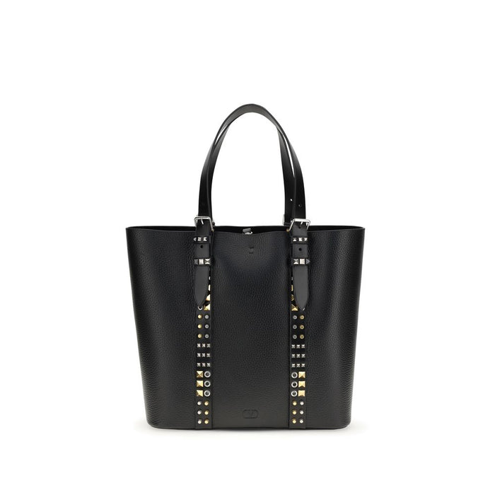 Valentino Garavani 100% Calf Leather Bos Taurus tote bag in black