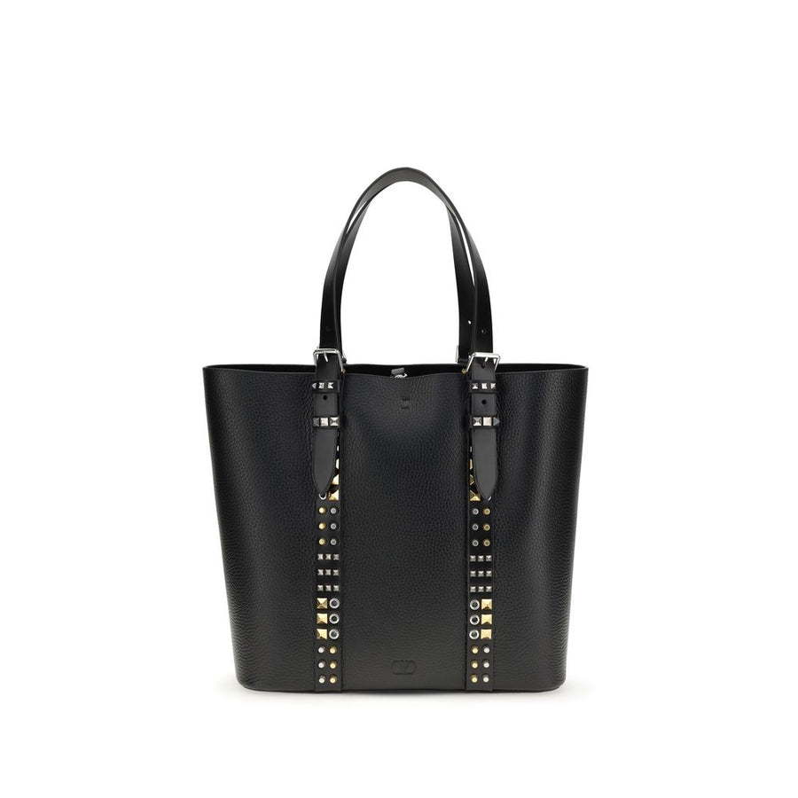 Valentino Garavani 100% Calf Leather Bos Taurus tote bag in black