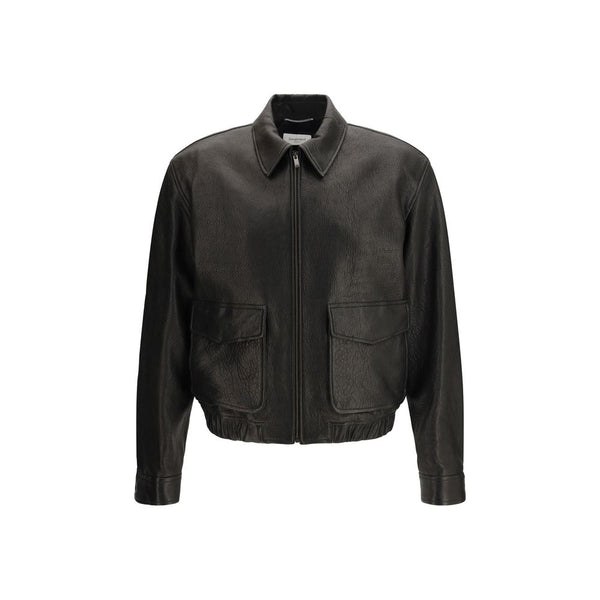 Saint Laurent 100% Lamb Ovis Aries jacket in black
