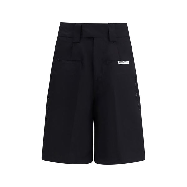 GCDS 97% Cotton 3% Elastane bermuda shorts in black