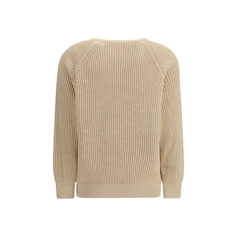 Saint Laurent 100% Cotton sweater in beige — view 2