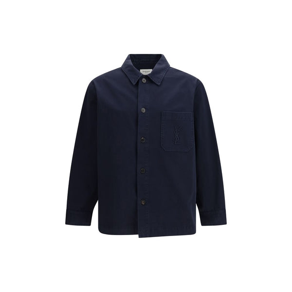 Saint Laurent 100% Cotton overshirt in navy