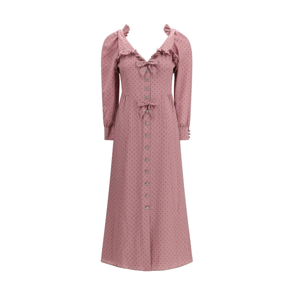 Alessandra Rich 100% Silk dress in pink