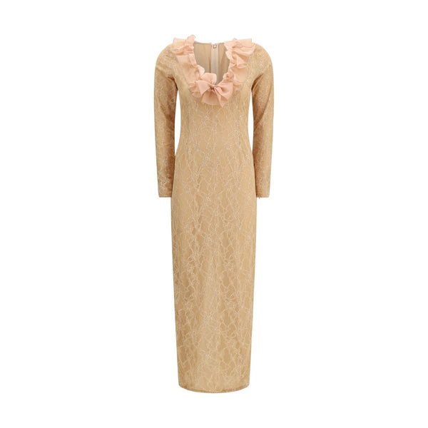 Alessandra Rich 80% Polyamide 20% Lyocell dress in beige