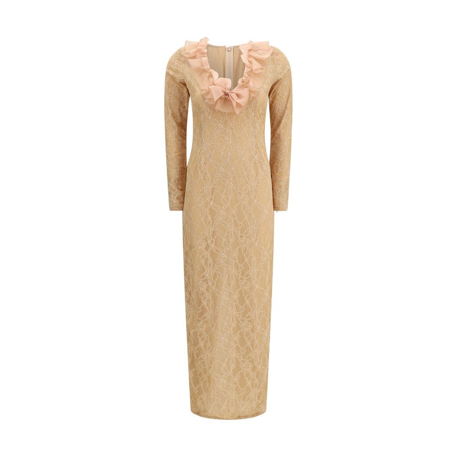 Alessandra Rich 80% Polyamide 20% Lyocell dress in beige