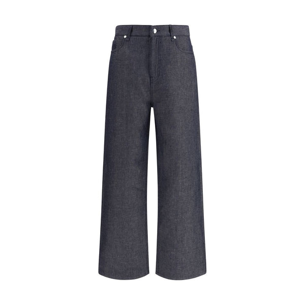 Fendi 55% Linen jeans in blue