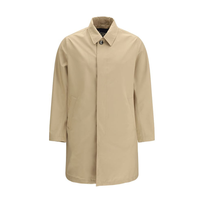 Herno 100% Polyester trench coat in beige