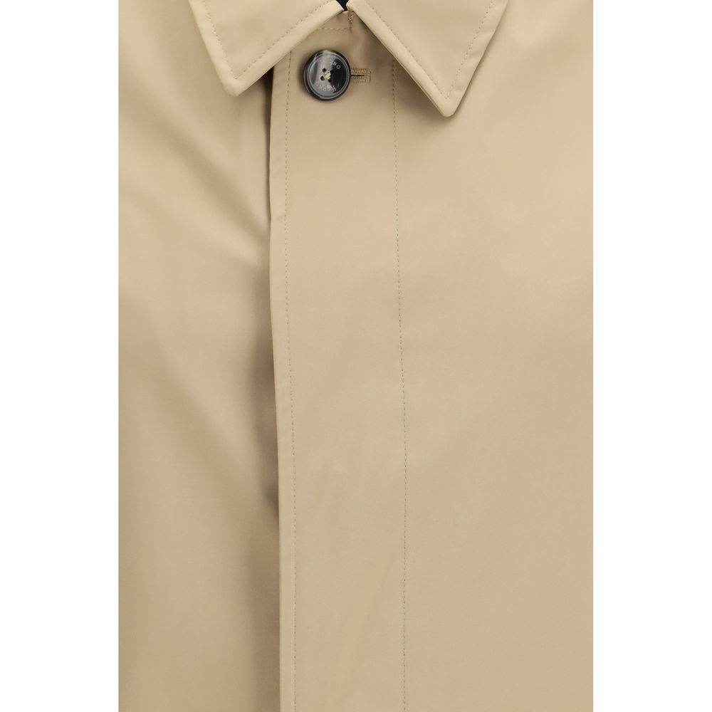 Herno 100% Polyester trench coat in beige — view 3