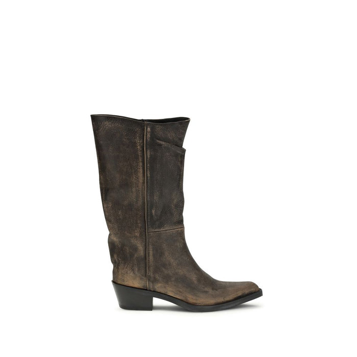 Khaite 100% Calf Leather Bos Taurus boot in brown
