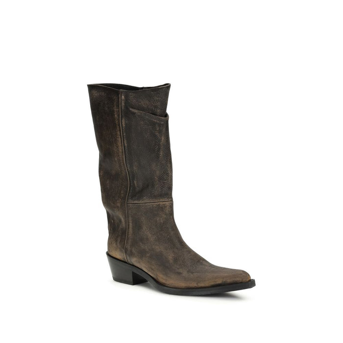 Khaite 100% Calf Leather Bos Taurus boot in brown — view 2