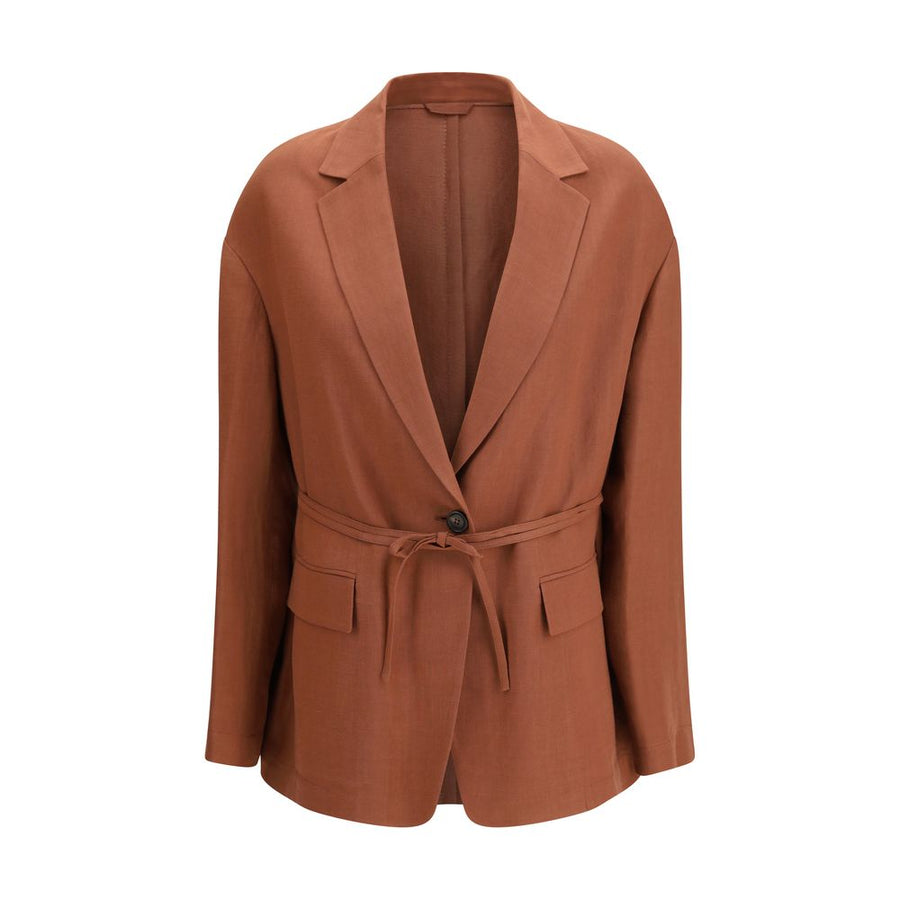 Brunello Cucinelli 72% Viscose blazer in brown
