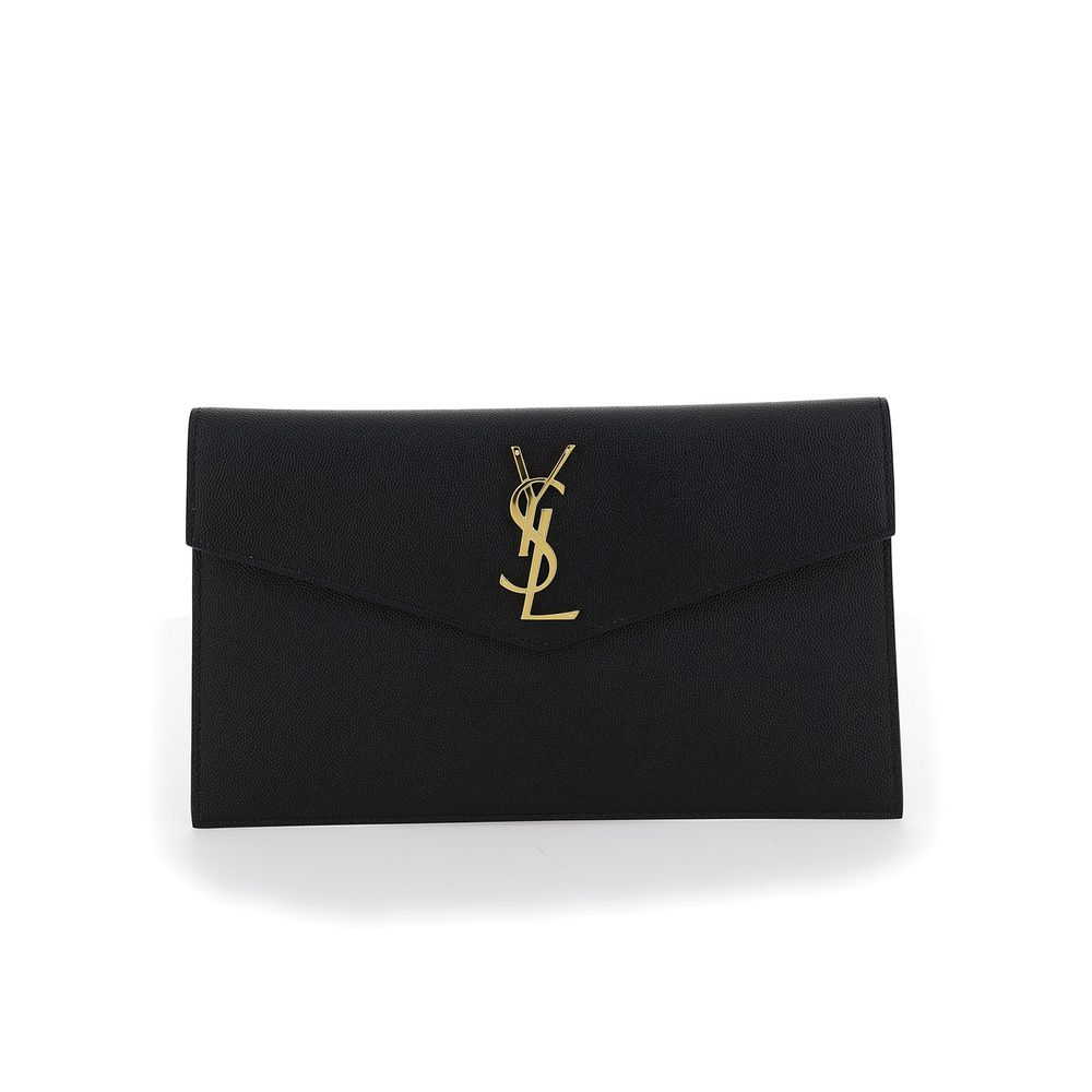 Saint Laurent 100% Calf Leather Bos Taurus wallet in black