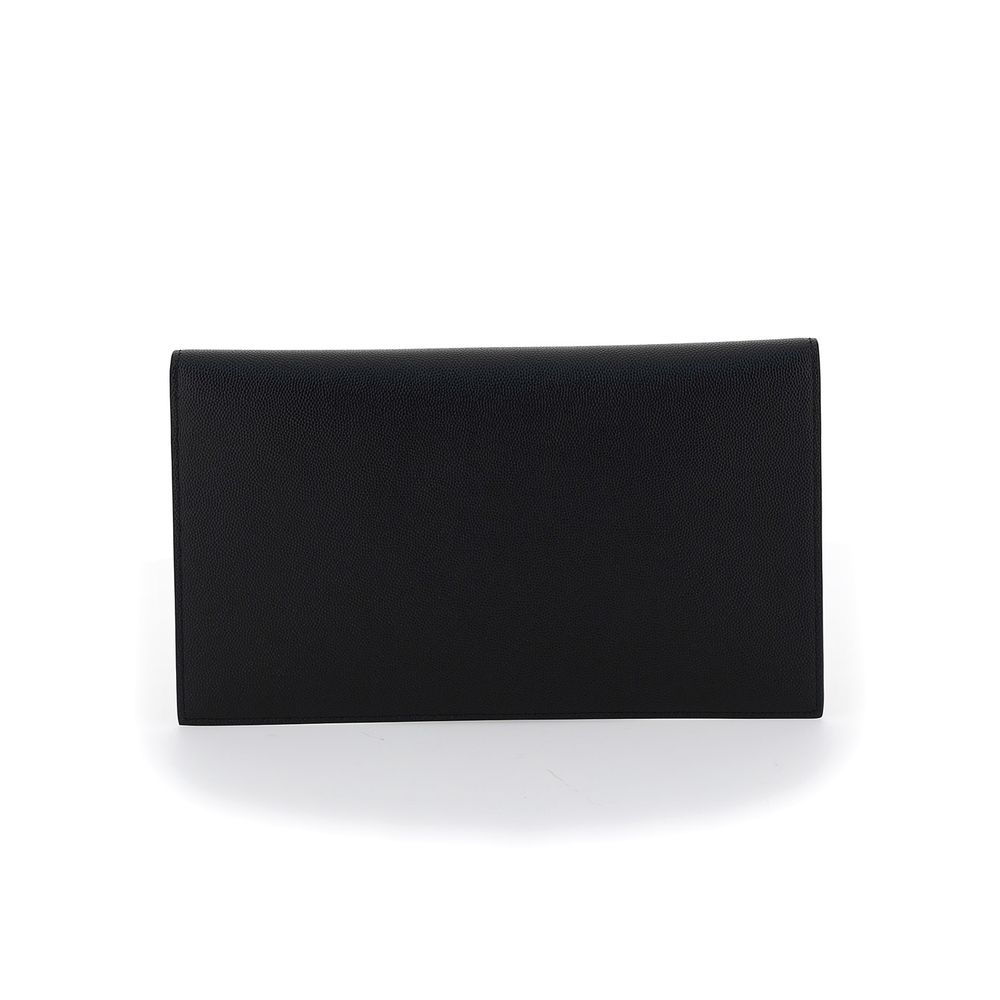 Saint Laurent 100% Calf Leather Bos Taurus wallet in black — view 2