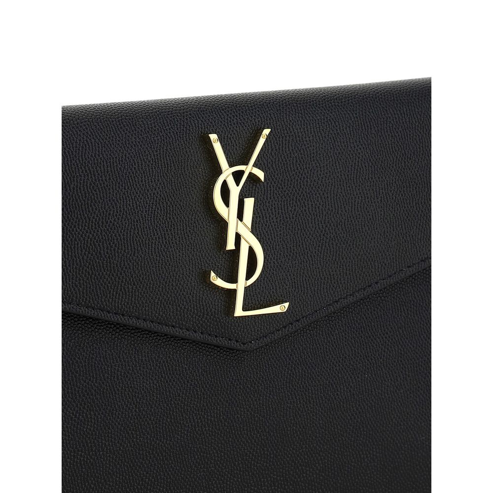 Saint Laurent 100% Calf Leather Bos Taurus wallet in black — view 3