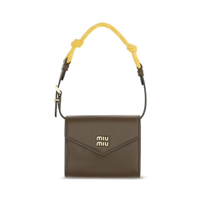 Miu Miu 100% Calf Leather Bos Taurus wallet in brown