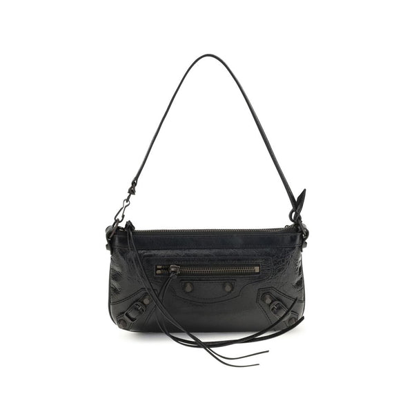Balenciaga 100% Lamb Ovis Aries shoulder bag in black
