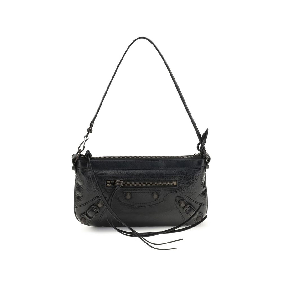 Balenciaga 100% Lamb Ovis Aries shoulder bag in black