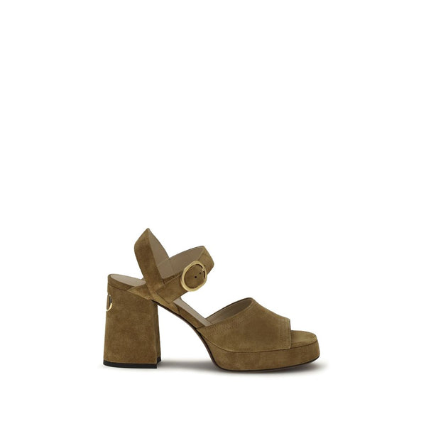 Valentino Garavani Upper: 100% Calf Leather Bos Taurus; Sole: 100% Calf Leather Bos Taurus platform heel in beige