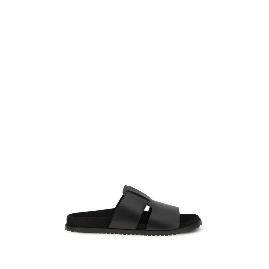 Dolce & Gabbana Upper: 100% Calf Leather Bos Taurus; Sole: 100% Rubber sandals in black