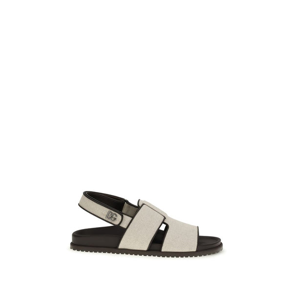 Dolce & Gabbana Upper: 70% Calf Leather Bos Taurus sandals in beige
