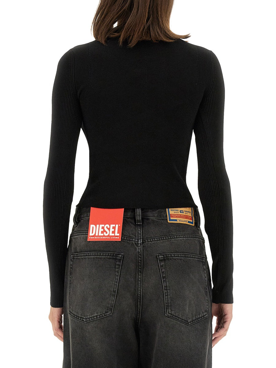 Cropped Fit Top Black Viscose Tops