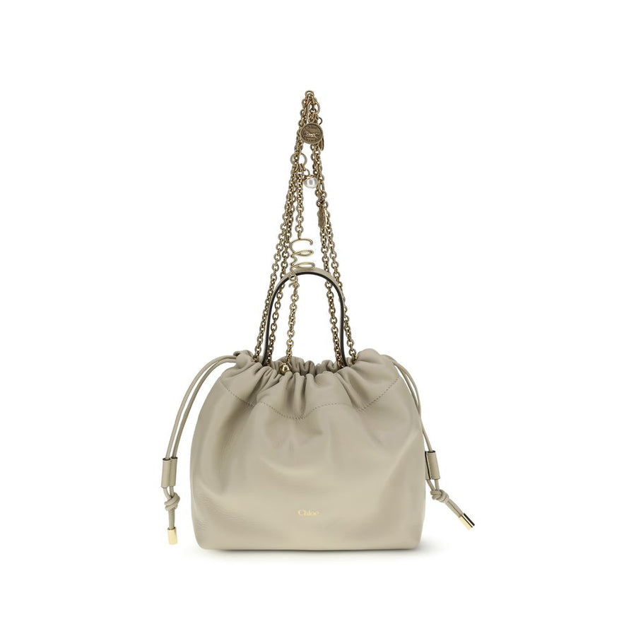 Chloé 100% Lamb Ovis Aries shoulder bag in beige